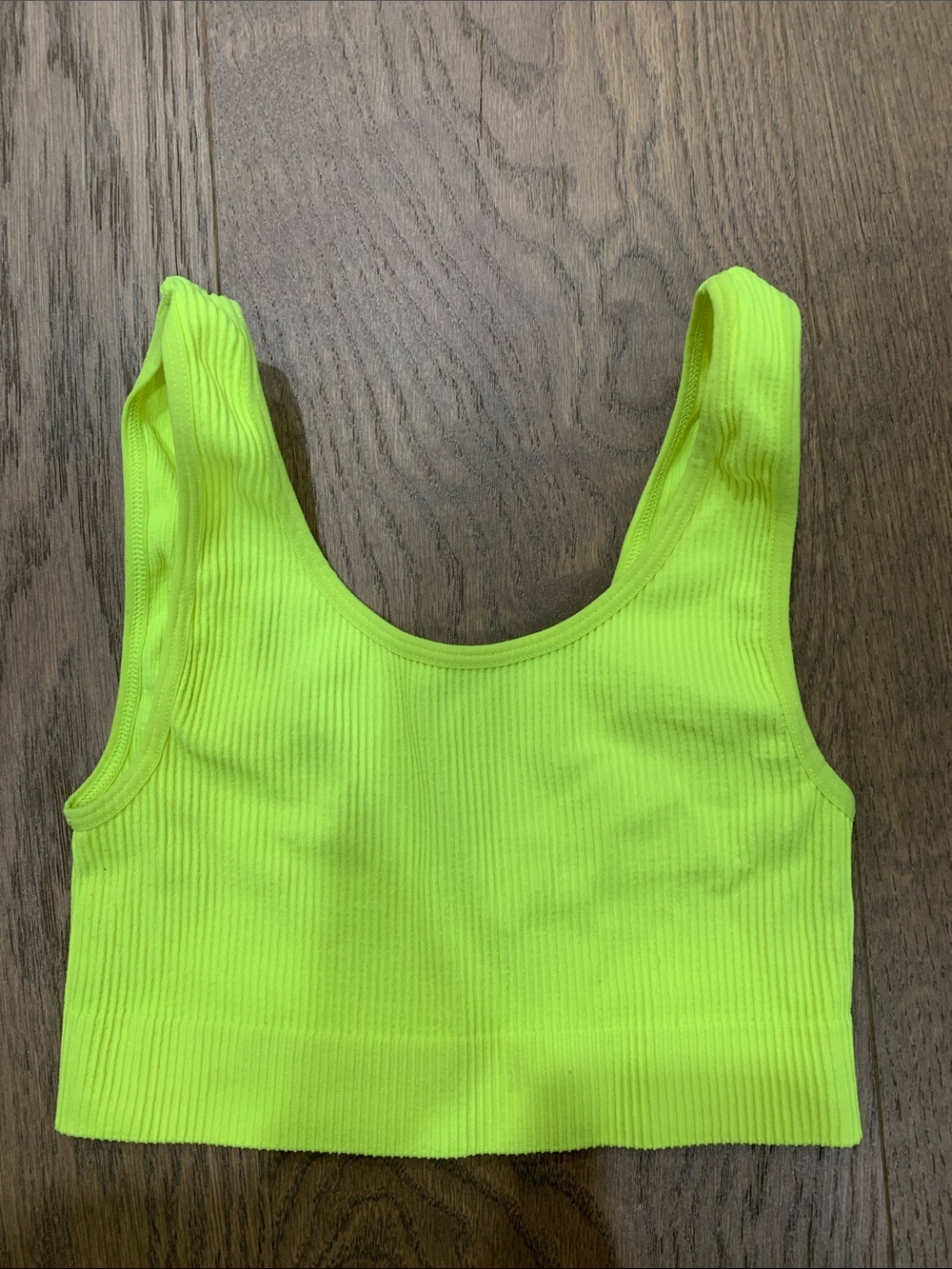 Neon sports bra